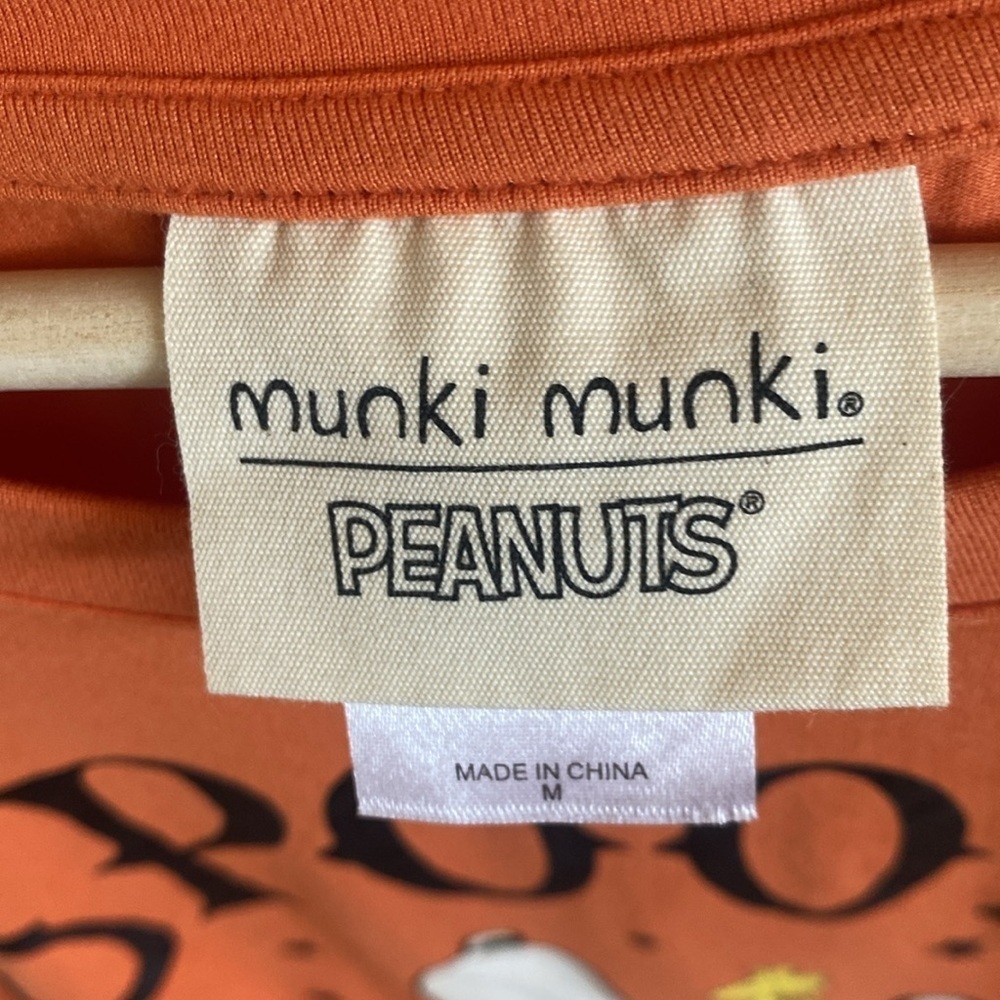Munki Munki Women's Halloween Peanuts "Spooky" Orange Tee Size Medium - Picture 4 of 7